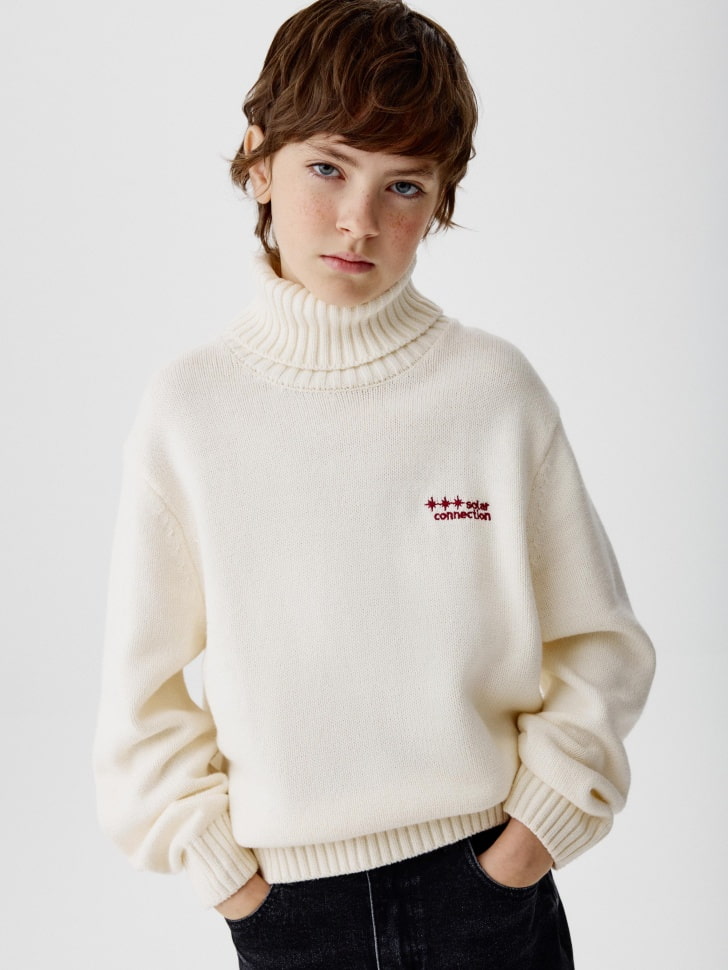 

Вязаный свитер с принтом для мальчиков, SL5810070601