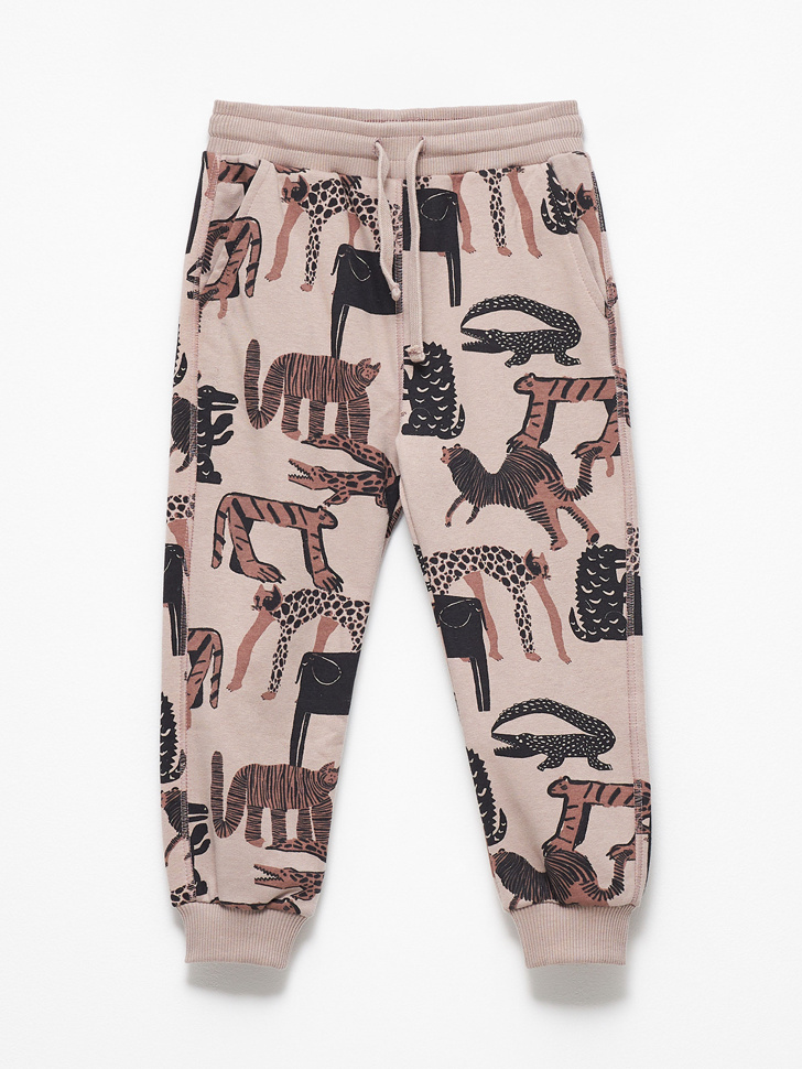 

Джоггеры с принтом для мальчиков, Серый