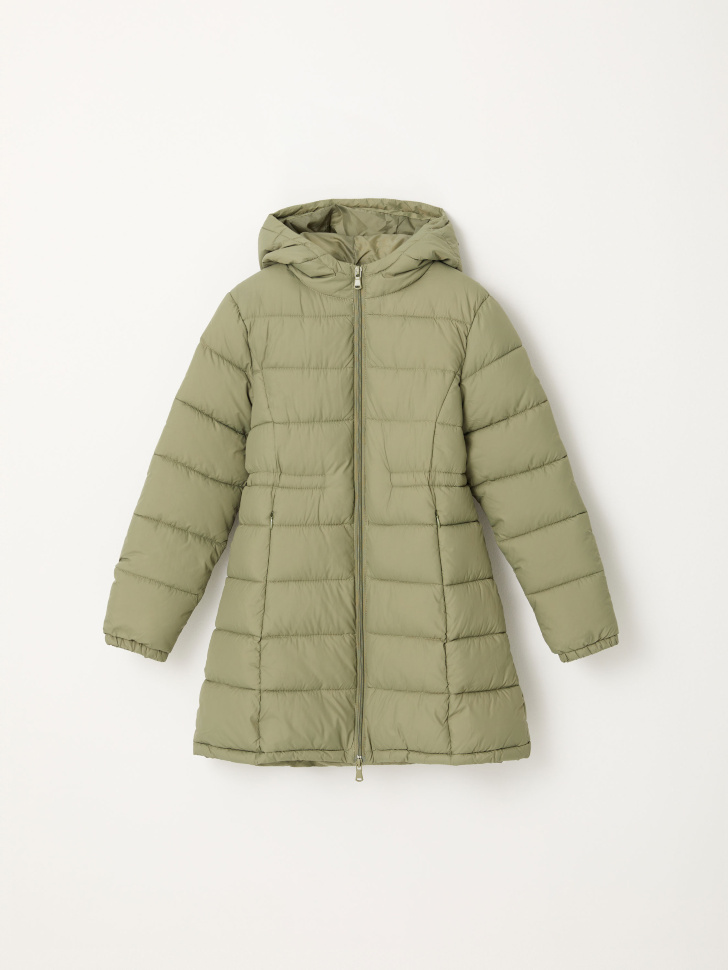 Стеганое пальто  для девочек (зеленый, 140/ 10-11 YEARS) от Sela