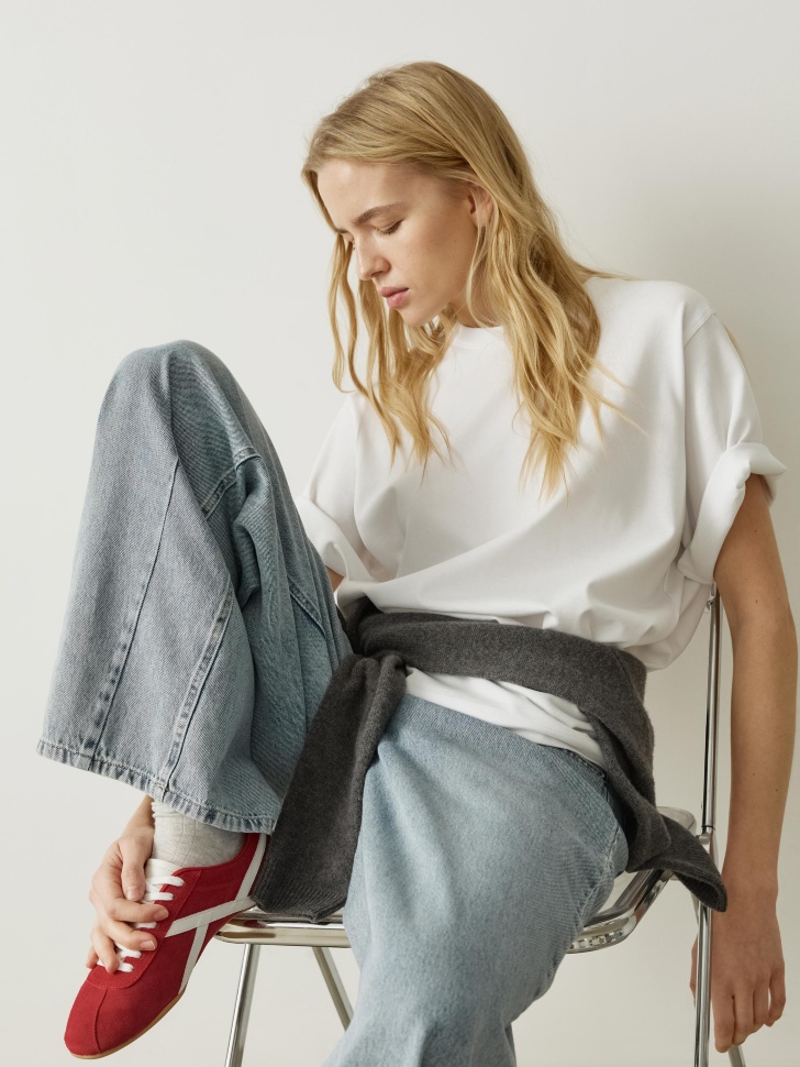 Футболка SELA ALBA oversize fit, белый, арт. 34540