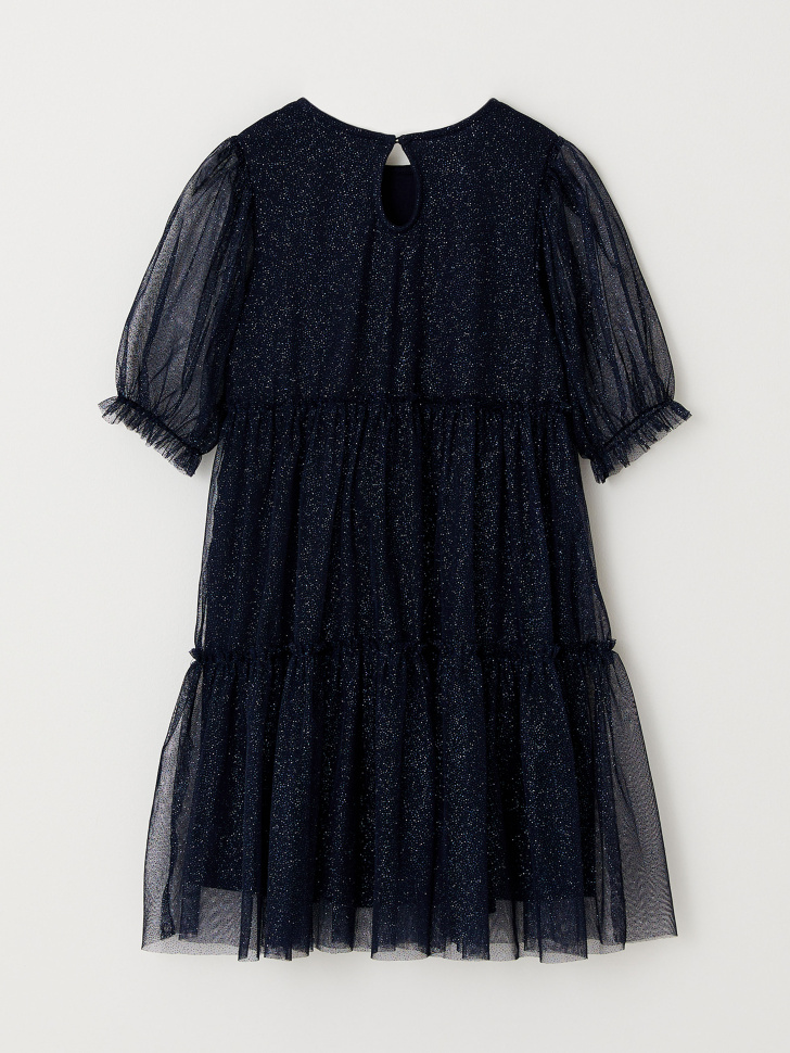 Ярусное платье с блестками для девочек (синий, 92/ 2-3 YEARS) от Sela