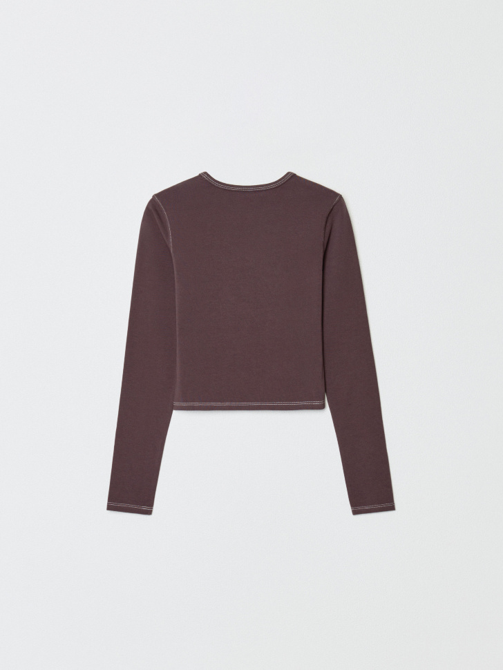 укороченный лонгслив с вышивкой для девочек 4680798119205 по акции