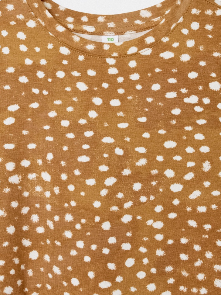 трикотажное платье с принтом для девочек 4610517160621 в интернет магазине