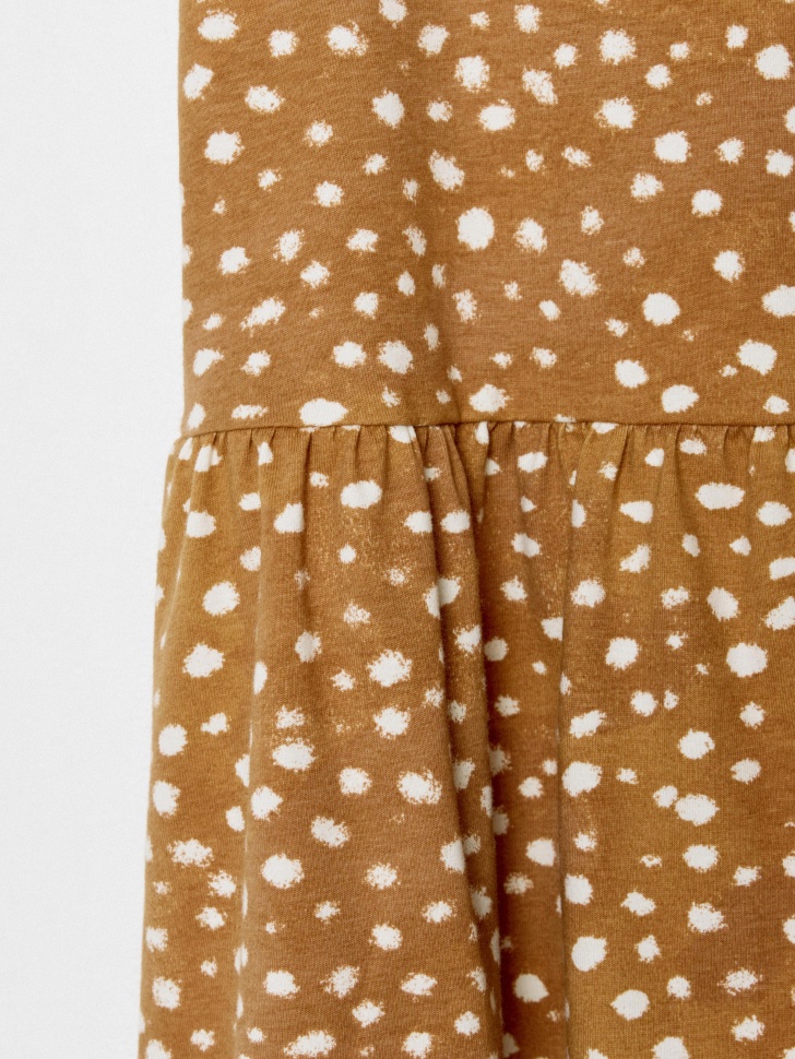 трикотажное платье с принтом для девочек 4610517160621 с промокодом