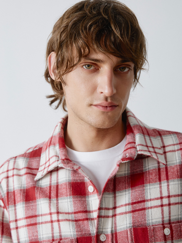 фланелевая рубашка в клетку 4610517085573 купить с доставкой