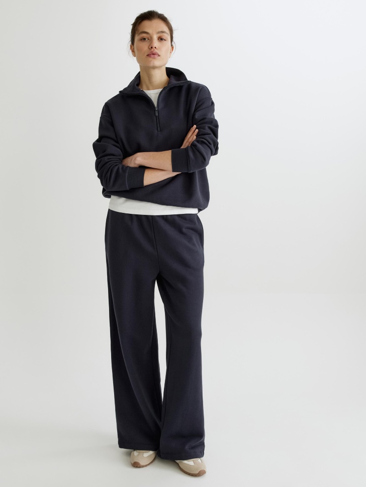 брюки из футера из футера спереди