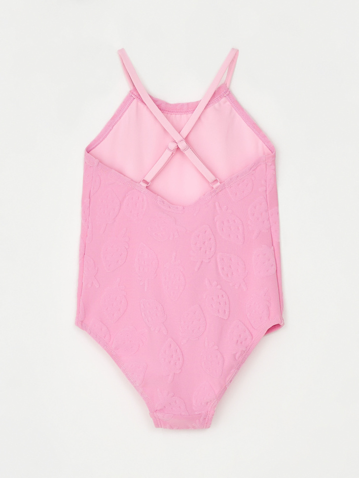 Слитный купальник с объемным принтом для девочек (розовый, 104-110) sela 4680168327285 - фото 2