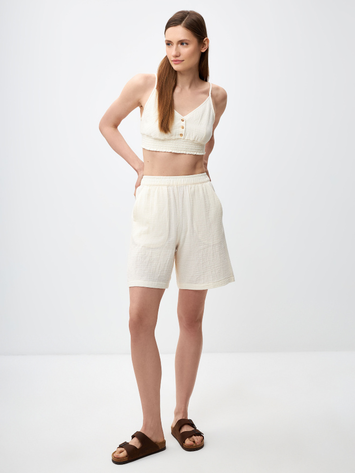 

Широкие шорты из муслина