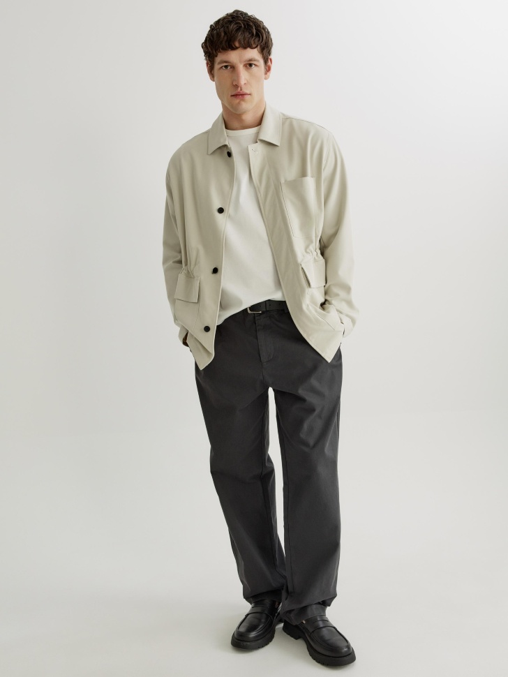 Брюки чиносы SELA со средней посадкой, серый, арт. 42889