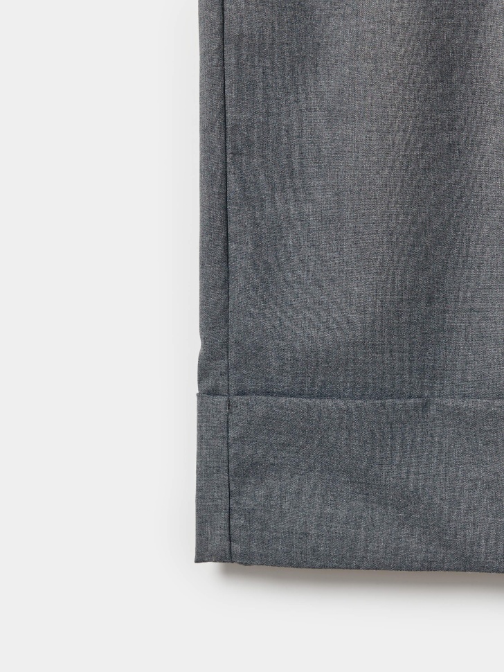 брюки с поясом и подворотом с содержанием шерсти для взрослого возраста с изнаночной стороны