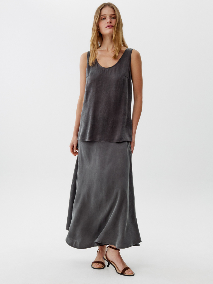 Юбка миди Sela из лиоцелла и вискозы, серый, арт. 52641