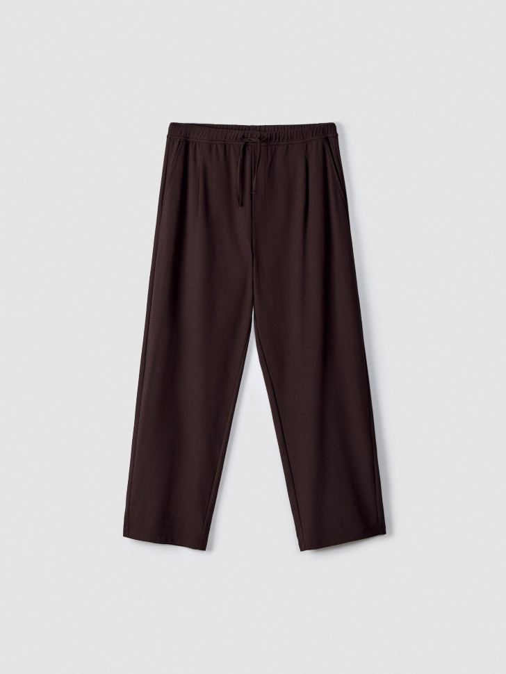 Трикотажные брюки Sela прямого кроя, коричневый, арт. 54311