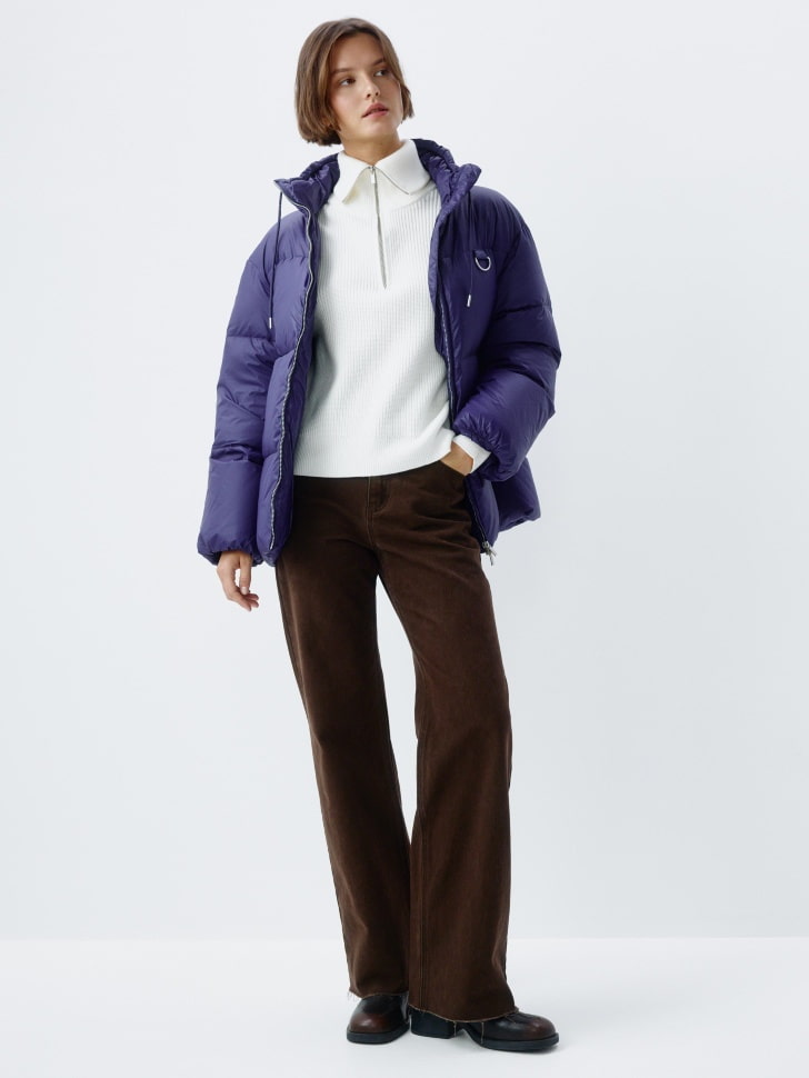 стеганая куртка с натуральным утеплителем пух-перо 4680798798905 со скидкой