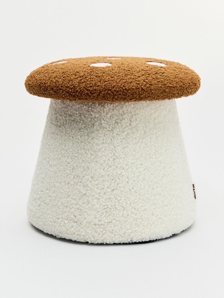 Пуф детский, белый, коричневый, арт. pd001