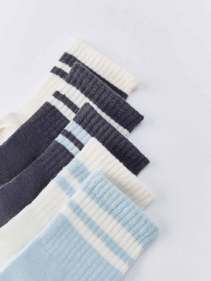 набор из 5 пар детских носков от бренда sela вид слева