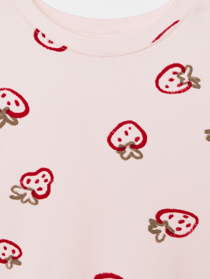 трикотажное платье с принтом для девочек 4610517160478 в интернет магазине