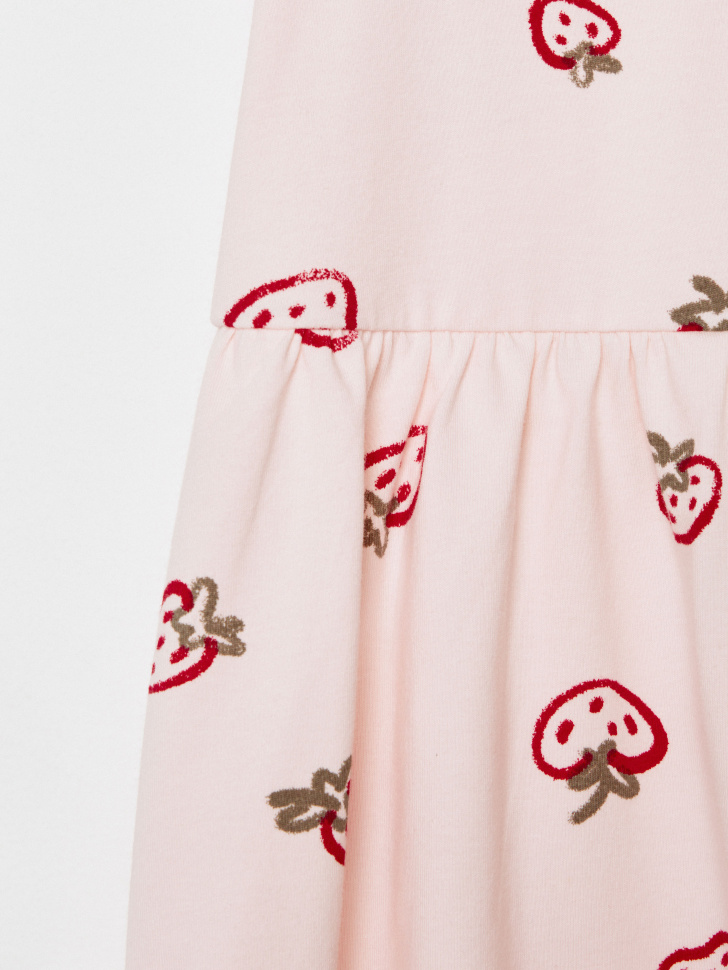 трикотажное платье с принтом для девочек 4610517160478 с промокодом