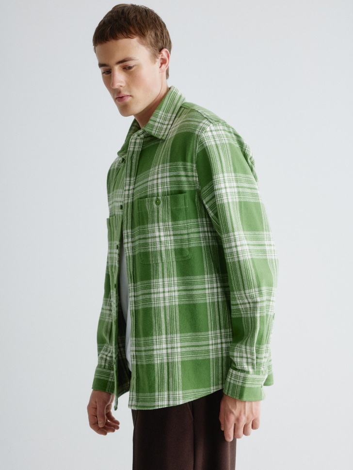 фланелевая рубашка в клетку 4610517085412 купить с доставкой