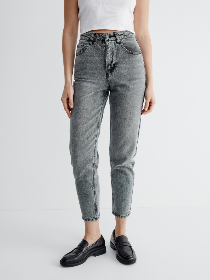 джинсы 404 мом с высокой посадкой от бренда sela вид слева