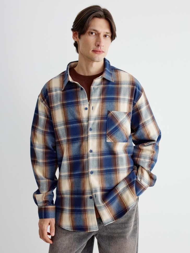 Фланелевая рубашка Sela в клетку, арт. 34659