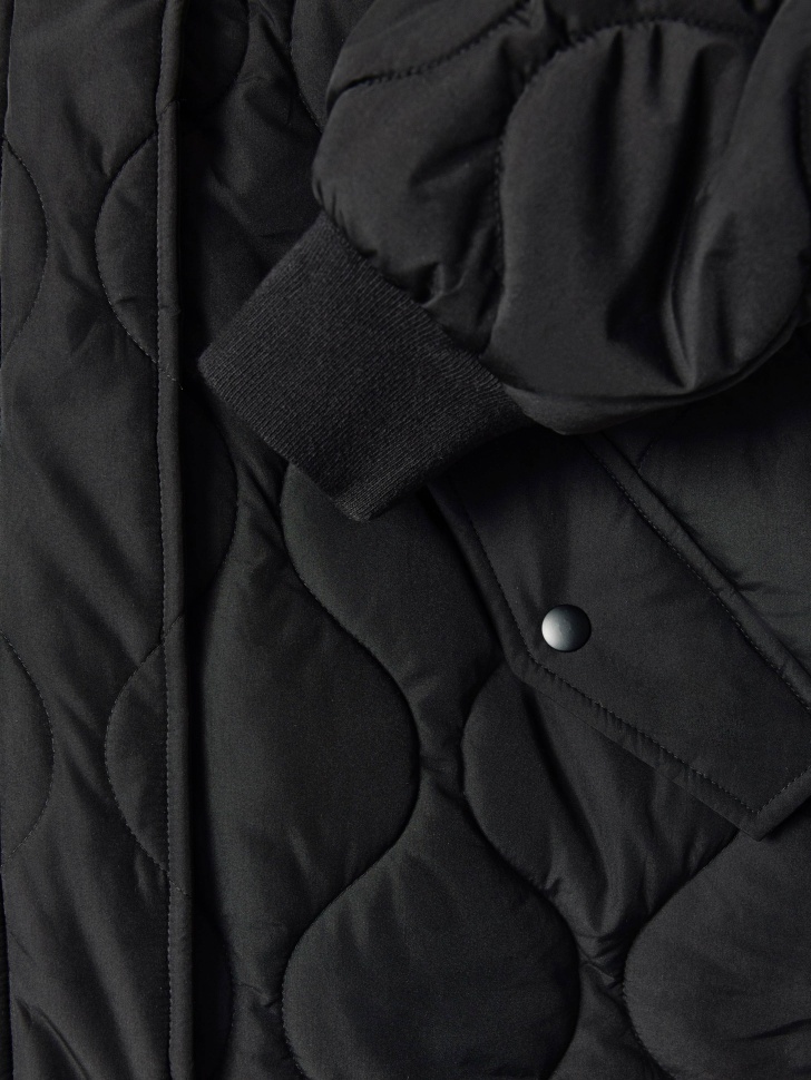 стеганая куртка с водоотталкивающей пропиткой универсального стиля с лицевой стороны