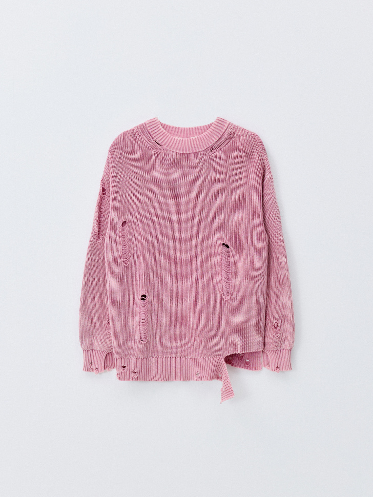 

Рваный вязаный джемпер для девочек