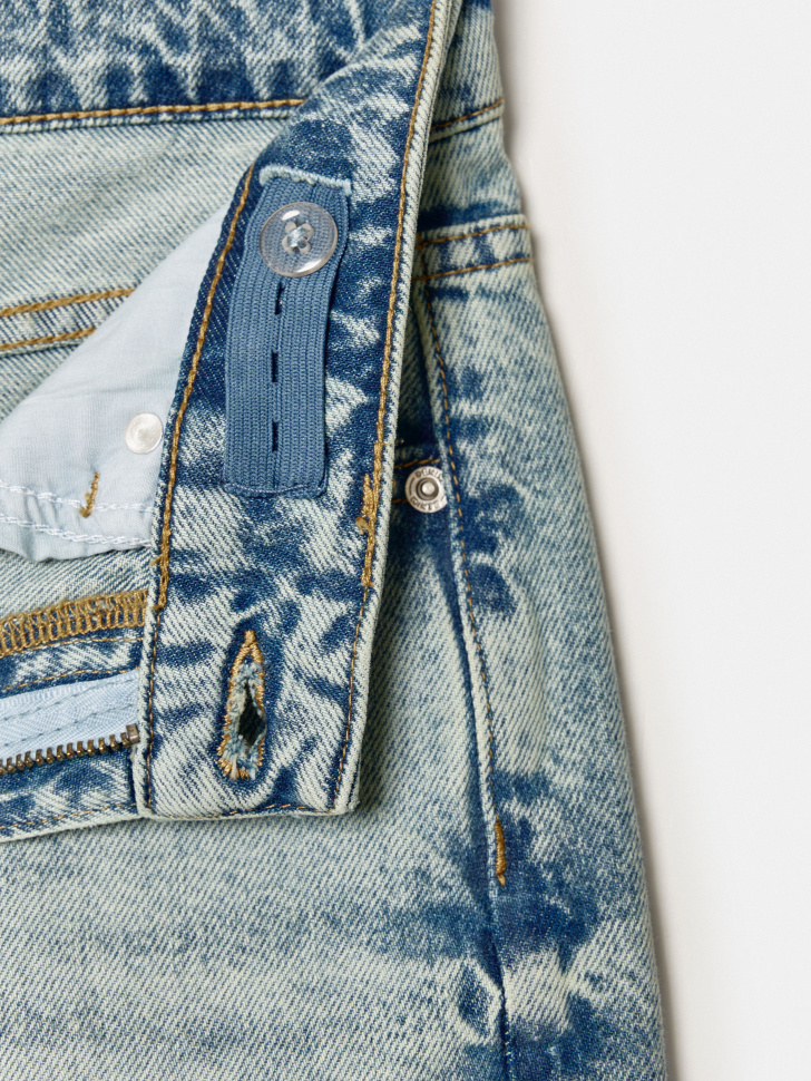 свободные джинсы багги для мальчиков из джинсы и джинскота спереди