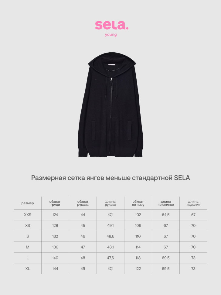 Вязаная толстовка оверсайз из линейки SELA Young. Фото №10