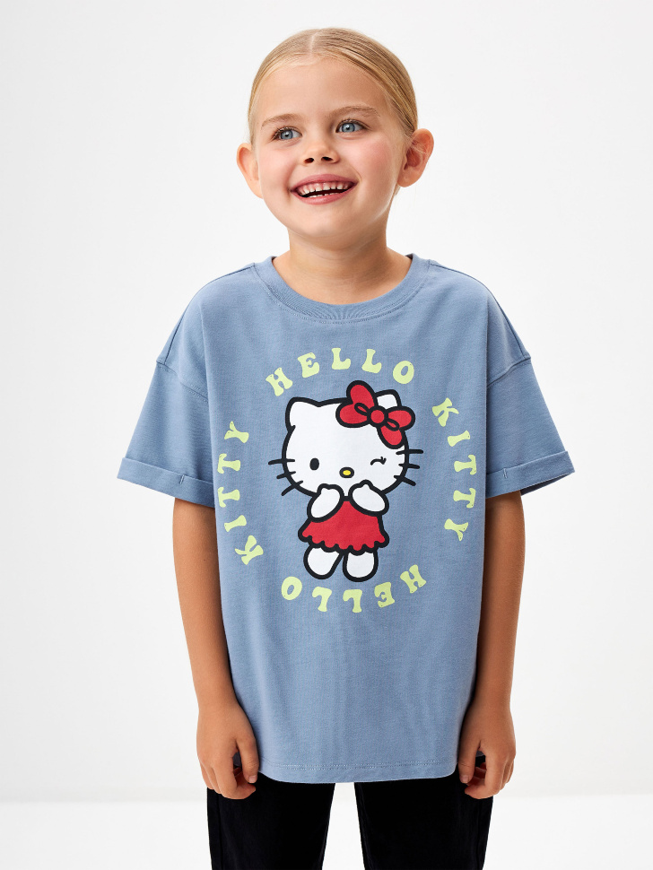 

Футболка с принтом Hello Kitty для девочек