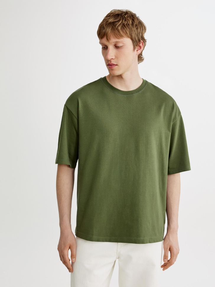 Базовая футболка Sela Макс оверсайз, зеленый, арт. 54340