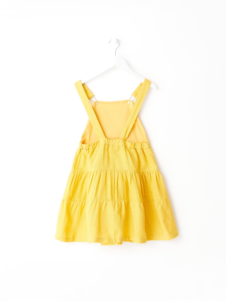 Сарафан с ярусной юбкой для девочек (желтый, 104/ 4-5 YEARS) от Sela