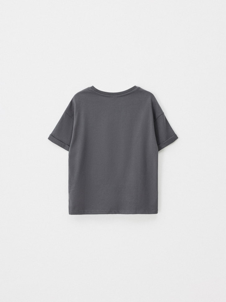 футболка оверсайз с принтом halloween для девочек 4610283964522 по низкой цене