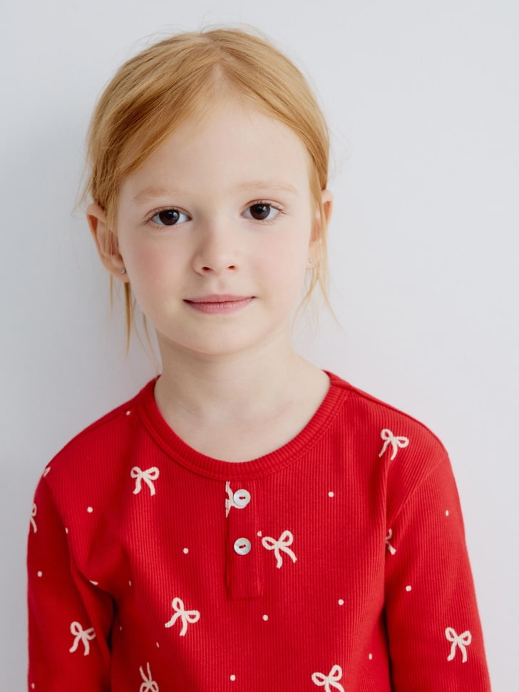 пижама с принтом для девочек 4680798781044 в интернет магазине