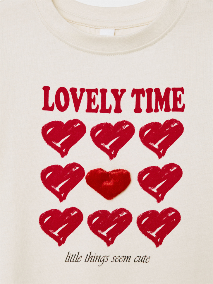 футболка оверсайз с принтом для девочек 4610517171535 в интернет магазине