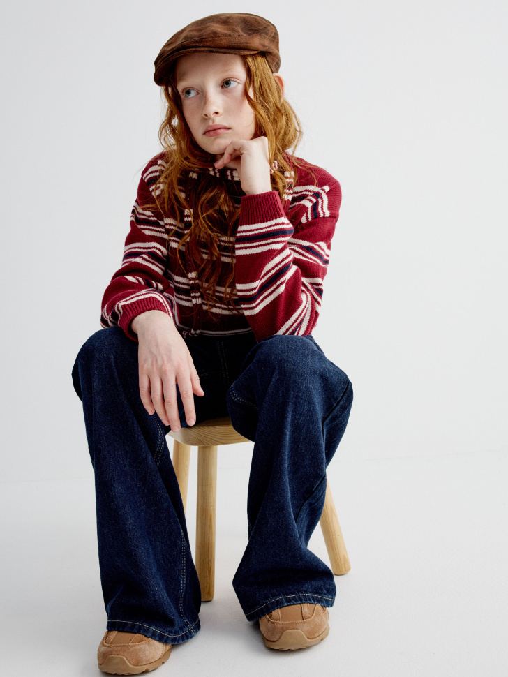 джинсы wide leg для девочек 4610517104793 в интернет магазине