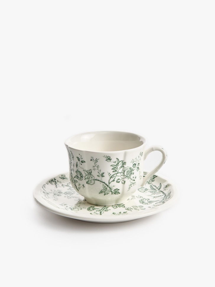 

Чайная пара из фарфора с цветочным узором, SL6801226952