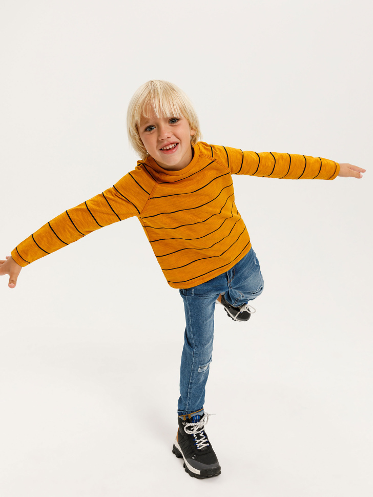 Лонгслив для мальчиков (желтый, 116/ 6-7 YEARS)