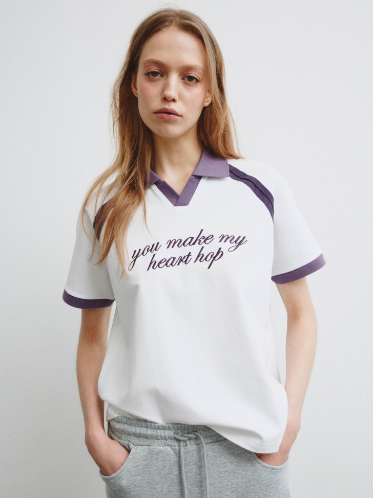 

Футболка-поло оверсайз из линейки SELA Young, SL6802210209