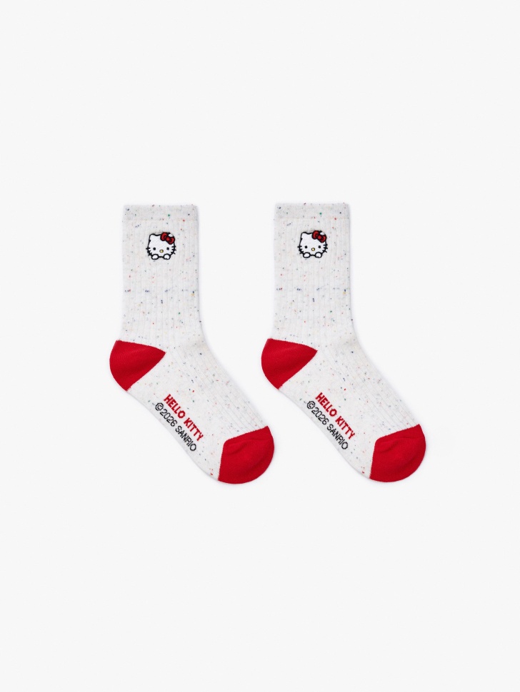 носки с вышивкой hello kitty 4610517741141 фотография
