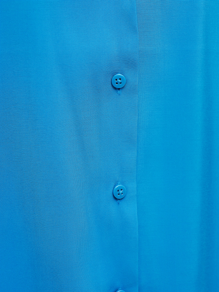 Рубашка оверсайз из модала (синий, XS) sela 4680129489472 - фото 5