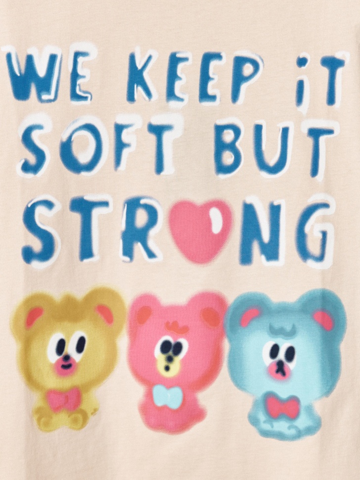 футболка оверсайз с принтом для девочек от бренда sela вид слева