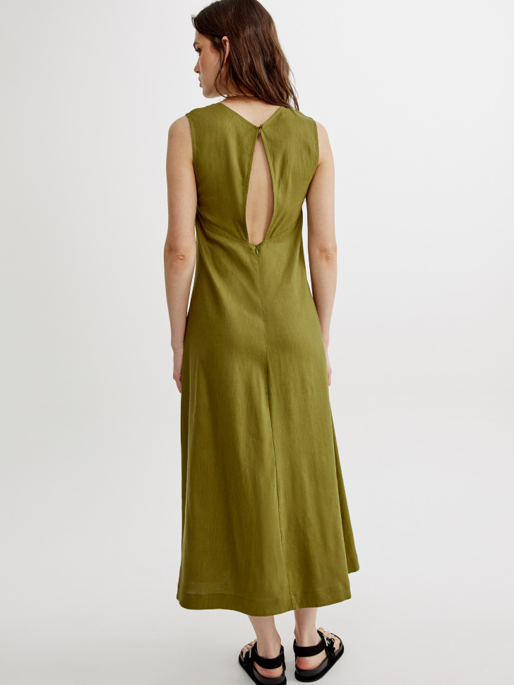 платье миди из смесового льна по цене 4999 руб вид справа