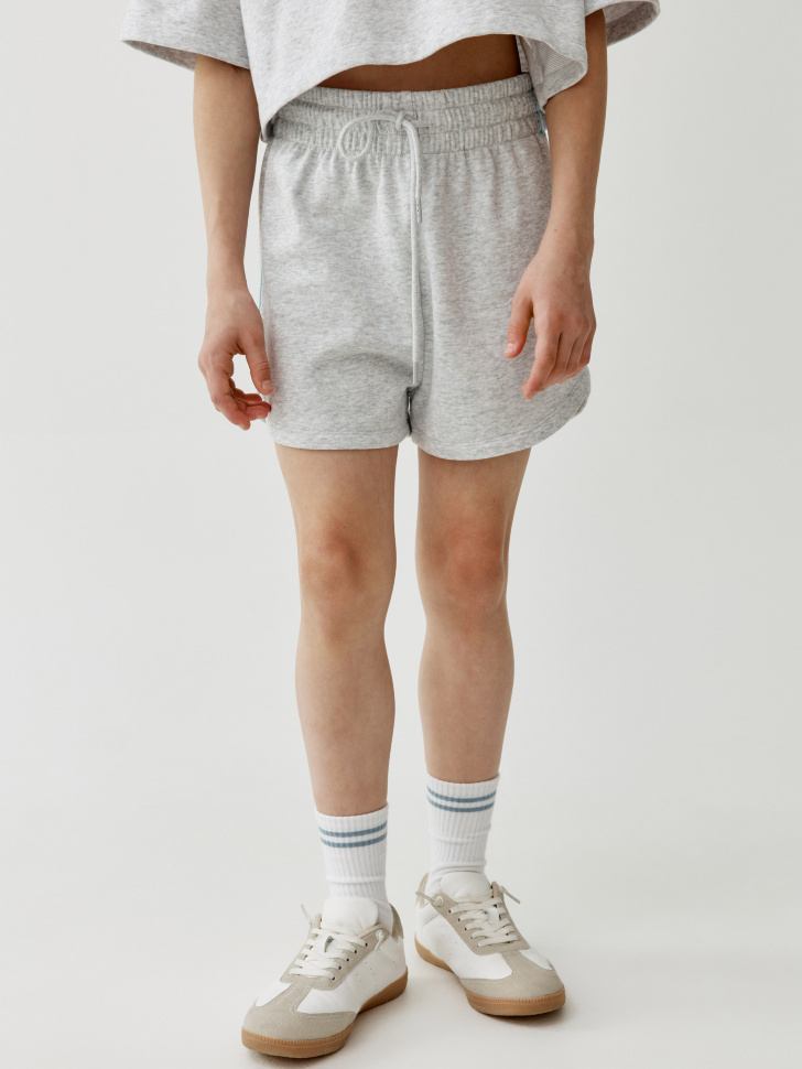 трикотажные шорты для девочек от бренда sela вид слева