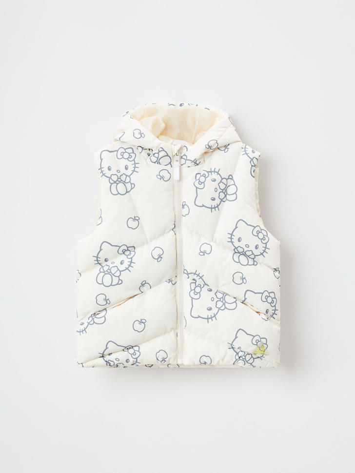 

Стеганый жилет с принтом Hello Kitty для девочек