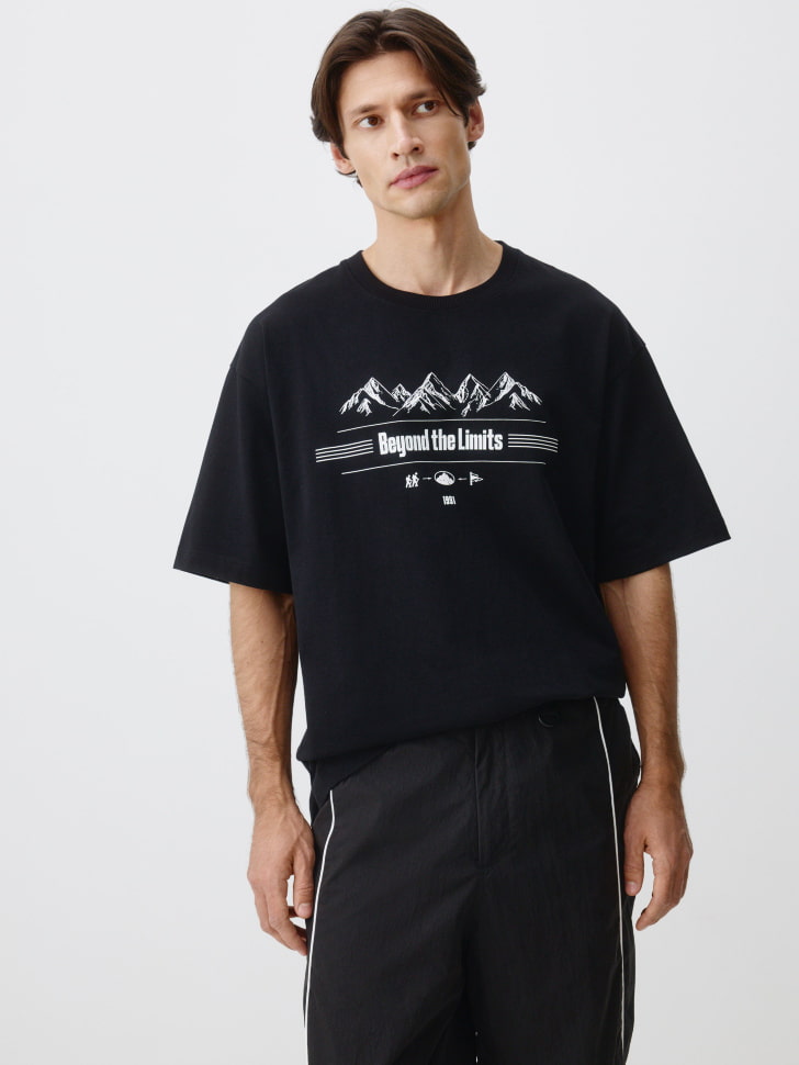 футболка oversize fit с принтом 4680798733661 фотография