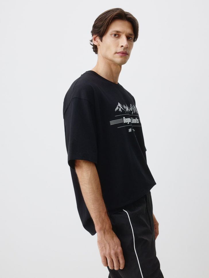 футболка oversize fit с принтом 4680798733661 купить с доставкой