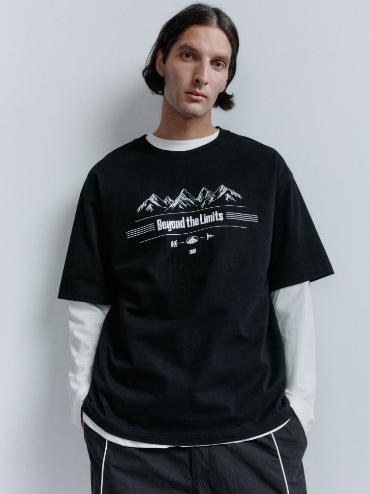 

Футболка Oversize fit с принтом, SL5811110201