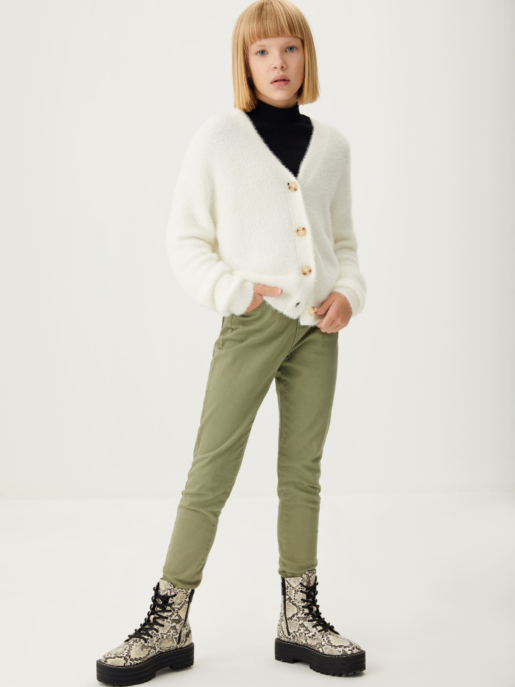 

Джинсы скинни для девочки, Зеленый