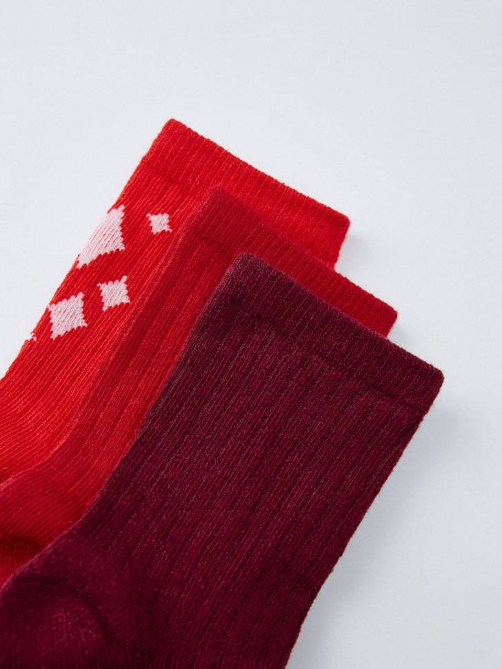 набор из 3 пар новогодних детских носков 4610517231451 по акции