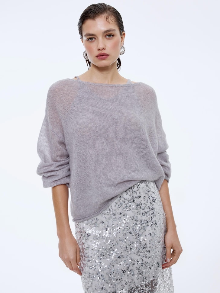 вязаный джемпер из смесовой шерсти 4610517190109 фотография